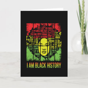 Carte Mois de l'histoire noire Femme noire Afro