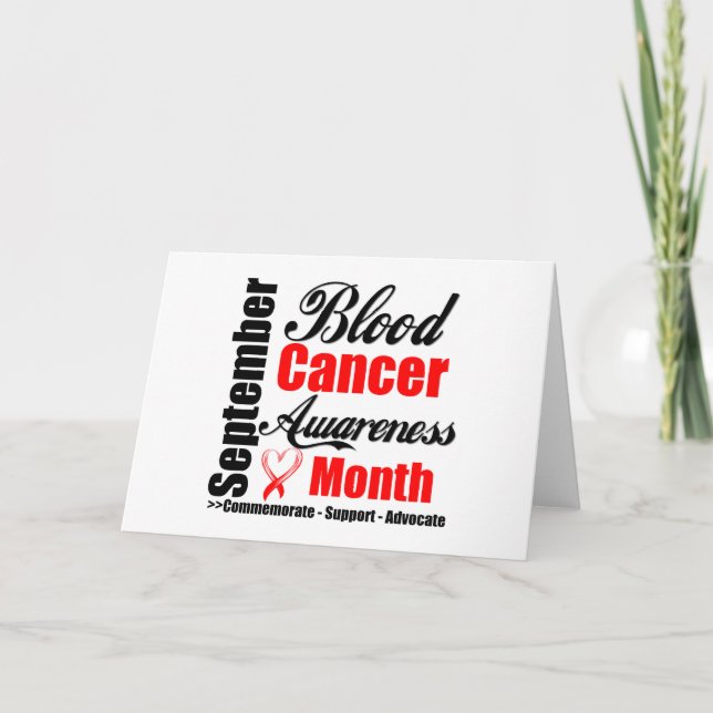 Carte Mois de sensibilisation au cancer du sang Septembr (Devant)