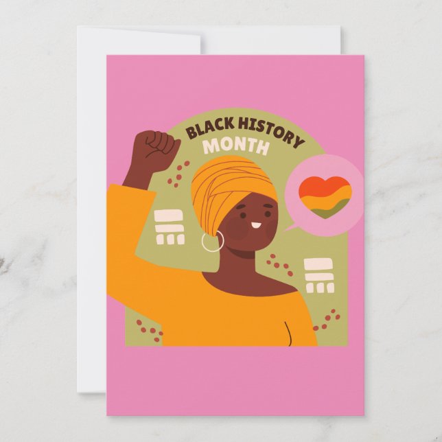 Carte Mois Histoire Noire - Vide Inside Invitation (Devant)