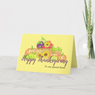 Carte moisson d'automne personnalisable Thanksgiving