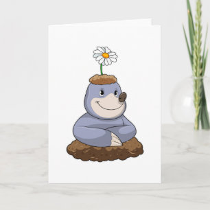 Carte Mole avec Fleur marguerite