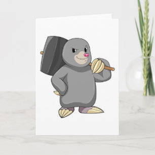 Carte Mole en Handyman avec Hammer