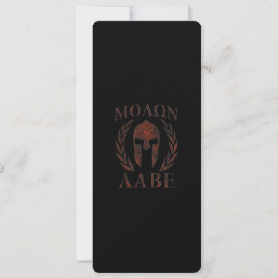Carte Molon Labe Laurels, guerrier spartiate