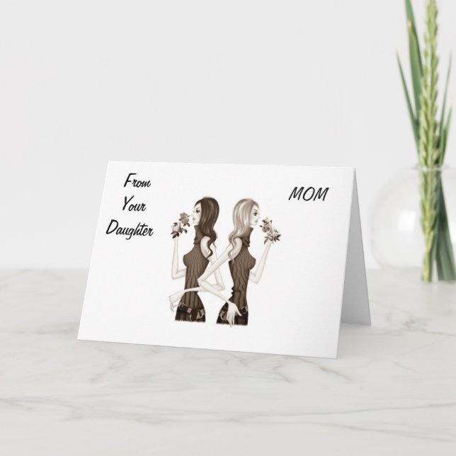 CARTE MOM-DE VOTRE FILLE=JOLIE JOURNÉE DE LA MÈRE (Devant)
