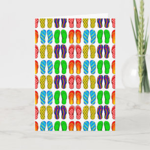 CARTE ****MOM**** FLIP-FLOPS & RELAX "SOUHAITS D'ANNIVER