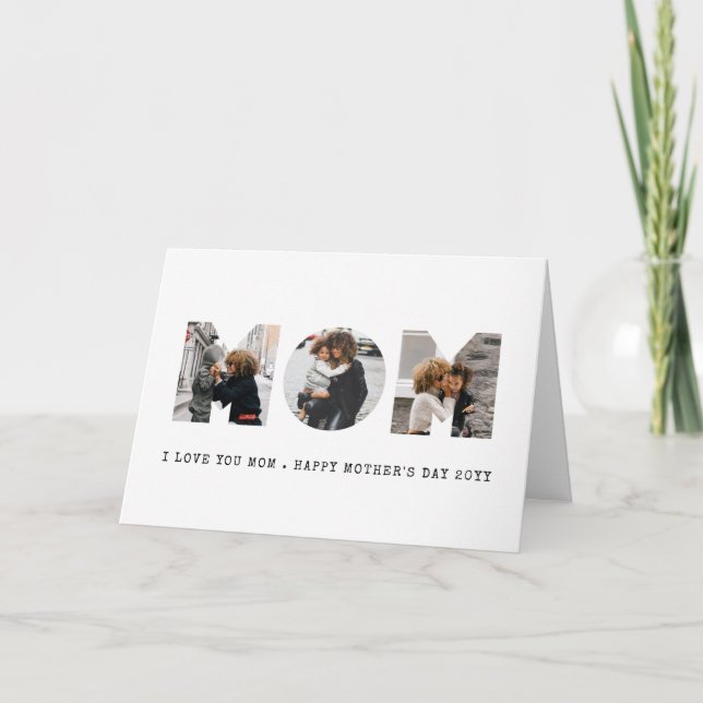 Carte MOM Happy Mothers Day Photo (Devant)