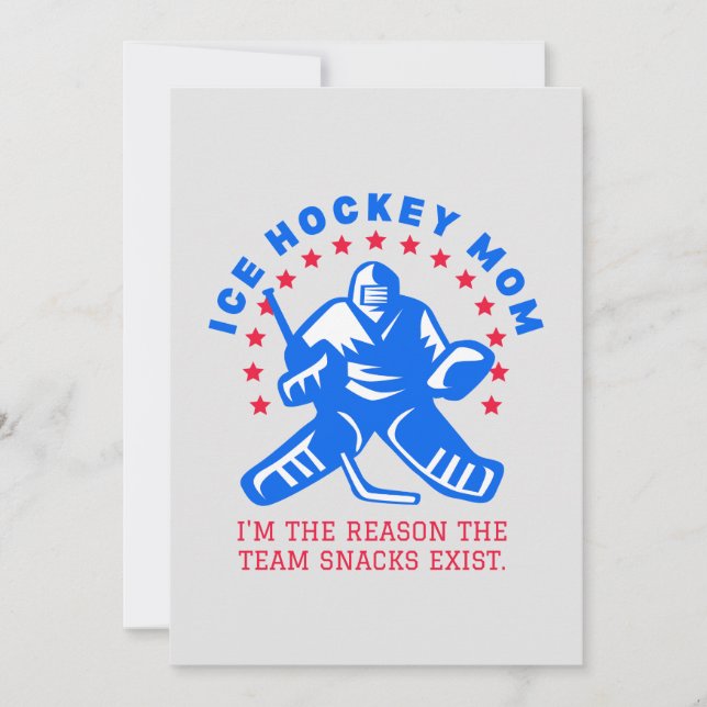 CARTE MOM HOCKEY GLACE FUNNY (Devant)