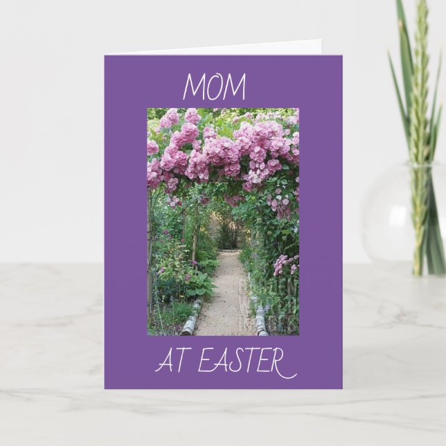 CARTE **MOM** JARDIN, BEAUCOUP D'AMOUR & HAPPY EASTER (Devant)