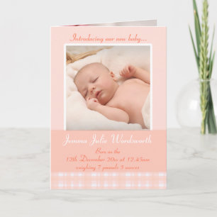 Carte momento photo de nouveau-né - chèque pêche