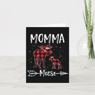 Carte Momma X-mas Élan Père Noël Pyjama Famille Assortis