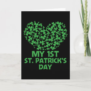 Carte Mon 1er Shamrock du coeur de la Saint Patrick