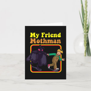 Carte Mon ami Mothman Drôle Rétro Cryptide Créatures Mon