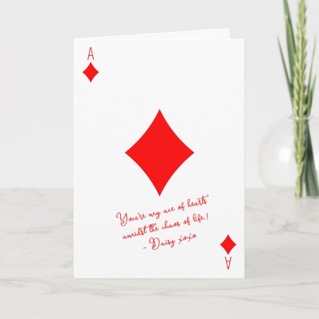 Carte Mon As de Carreau dans le chaos de la Vie amour (Devant)
