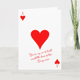 Carte Mon As des coeurs dans le chaos de la vie amour