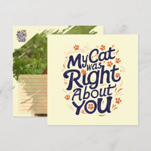 Carte Mon chat avait raison à votre sujet – Amateur de c