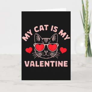 Carte Mon chat est mon Valentin Mignon Amoureux de chat