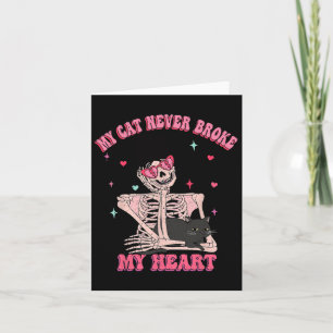 Carte Mon chat n'a jamais brisé mon cœur Funny Anti Sain