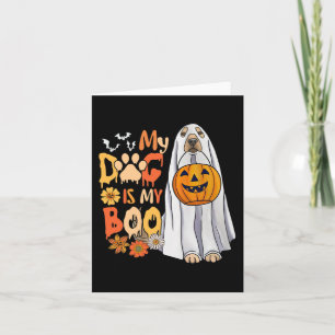 Carte Mon Chien Est Boo Halloween mignon Chien Avec Citr
