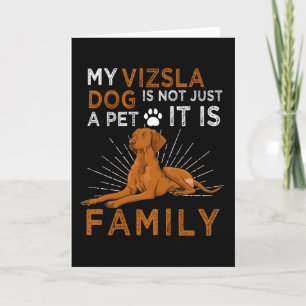 Carte Mon chien Vizsla est ma famille