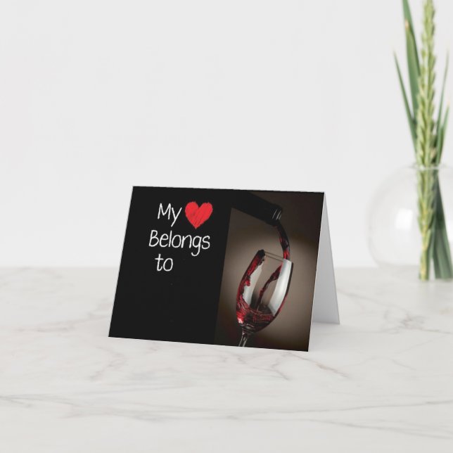 CARTE MON COEUR APPARTIENT À "VIN" ET À "VOUS !" (Devant)