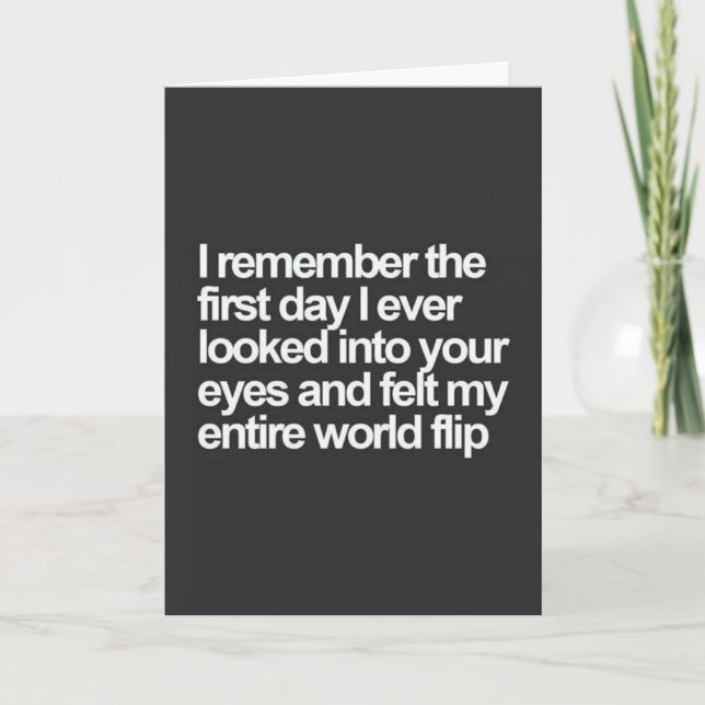 CARTE MON COEUR BATTRE PLUS VITE À CAUSE DE "VOUS" (Devant)