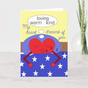Carte Mon coeur rêve de toi : Blank