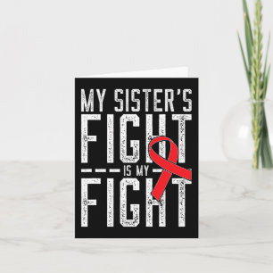 Carte Mon combat de soeur est ma lutte contre le cancer 
