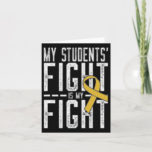 Carte Mon combat étudiant est ma lutte contre le cancer 