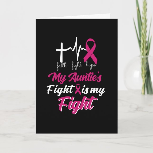 Carte Mon combat Tante est mon combat Cancer Sensibilisa (Devant)
