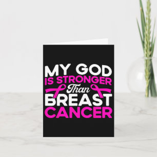 Carte Mon Dieu est plus fort Conscience du cancer du sei