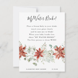 Carte Mon eau a cassé Jeu Baby shower