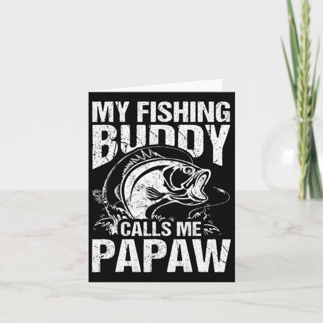 Carte Mon Époux De Pêche M'Appelle Papaw Fête des pères  (Devant)