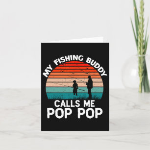 Carte Mon Époux De Pêche M'Appelle Pop-pop Vintage Grand
