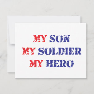 Carte Mon fils, mon soldat, mon héros