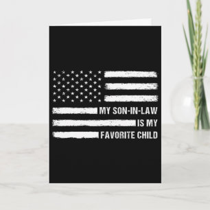 Carte Mon gendre est mon enfant préféré Drapeau américai