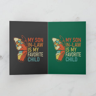 Carte Mon gendre est mon enfant préféré Drôle Rétro 