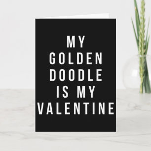 Carte Mon Golden Doodle est mon Valentin 