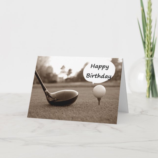 CARTE MON GOLFER PRÉFÉRÉ À SON ANNIVERSAIRE (Devant)
