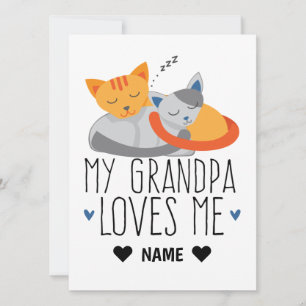 Carte Mon Grand-Père M'Aime
