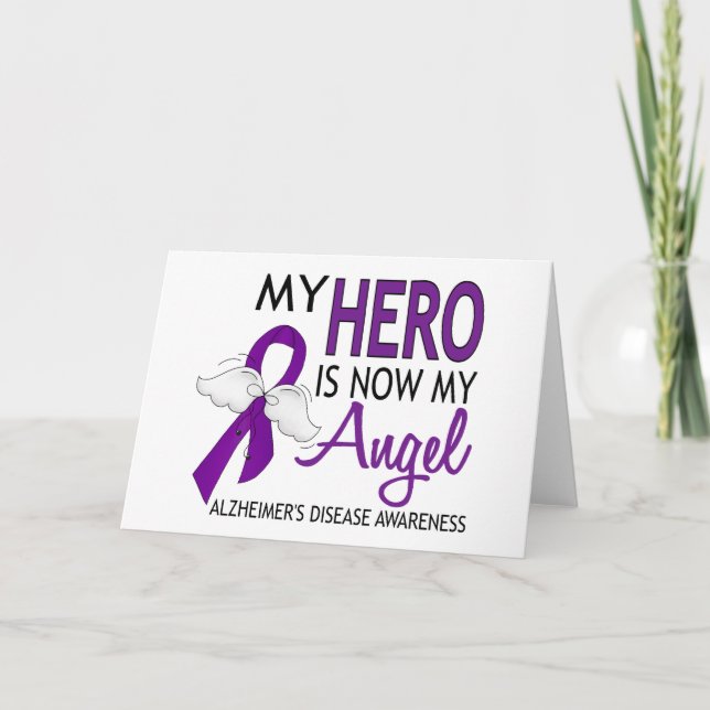 Carte Mon héros est ma maladie d'Alzheimer d'ange (Devant)