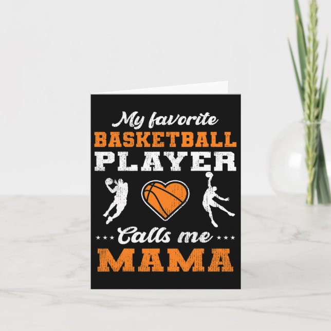 Carte Mon Joueur Bysketbyll Favori M'Appelle Maman Mère (Devant)
