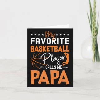 Carte Mon Joueur Bysketbyll Favori M'Appelle Papa Gift
