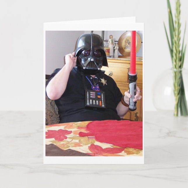 CARTE MON JOUR PRÉFÉRÉ JOUANT VADER FONCÉ (Devant)