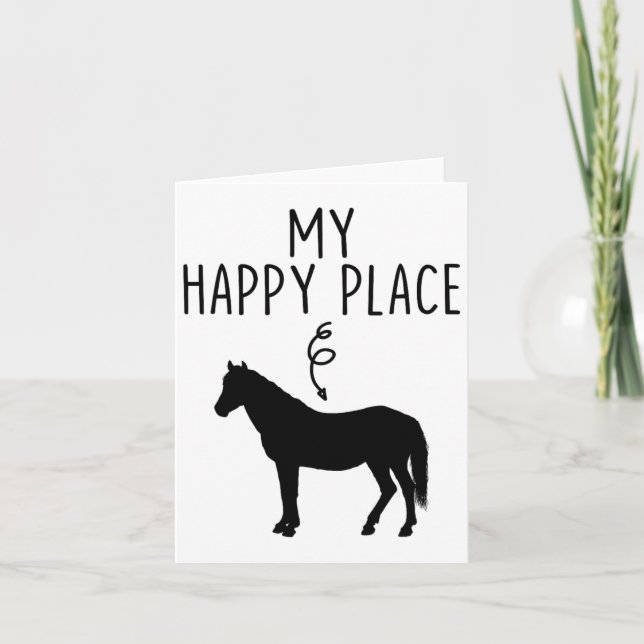 Carte Mon Joyeux Lieu Horse Lover S Horseback Équitation (Devant)