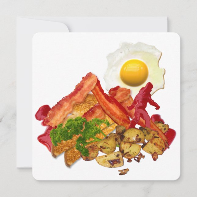 Carte Mon Ketchup Gone Squatchine pour Bacon (Devant)