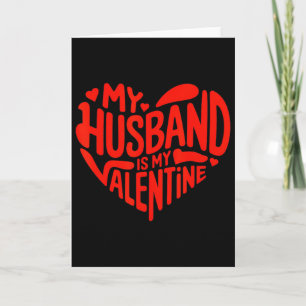 Carte Mon mari est mon valentin design de coeur romantiq