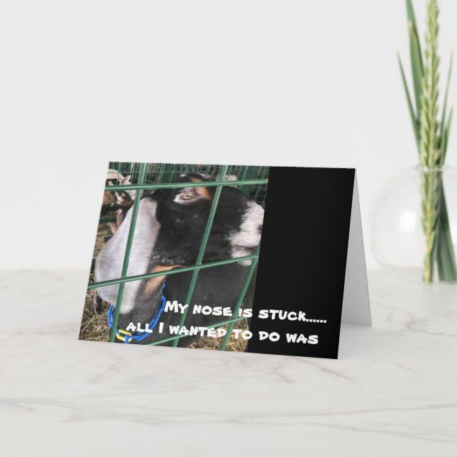 CARTE MON NEZ EST STUCK "TOUT CE QUE JE VEUX, C'EST DIRE (Devant)