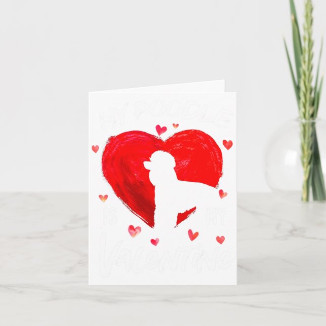 Carte Mon Odle Est Mon Valentin Coeurs Odle Chien Valent (Devant)
