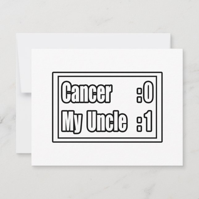 Carte Mon oncle bat le cancer (tableau de bord) (Devant)