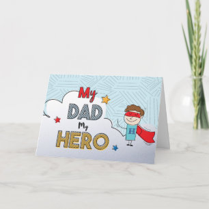 Carte Mon papa Ma Fête des pères de héros